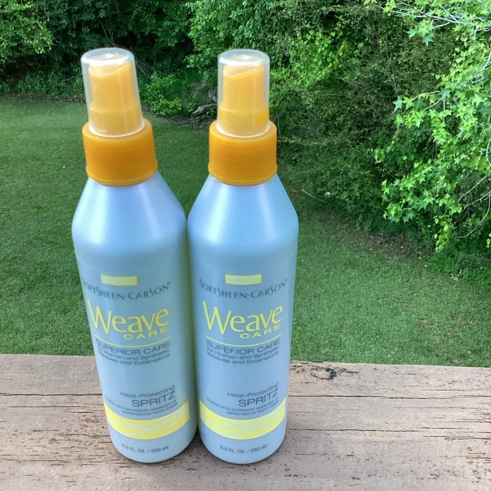 Lot Of 2 SoftSheen Carson Weave Care Heat Protecting Spritz - 8.5 oz - Fast